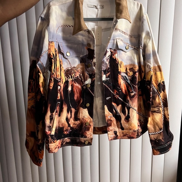 mnml Cowboy Print Trucker Jacket - Multi Size MMulti / M - Picture 4 of 5